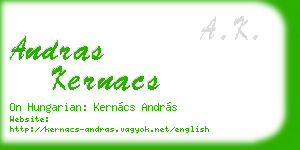 andras kernacs business card