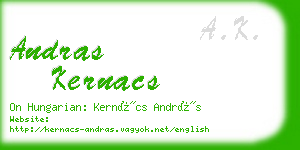 andras kernacs business card